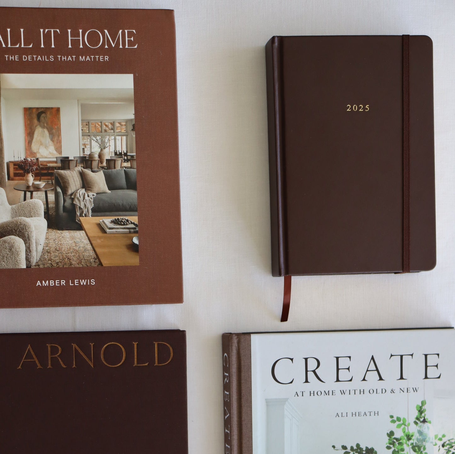 Brown Leather 2025 Diary A5