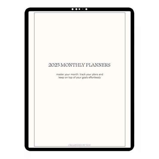 2025 Monthly Planners